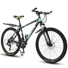 Kays Bike Kays Mountain Bike, 26 Inch Women / Men MTB Bicycles Lightweight Carbon Steel Frame 21 / 24 / 27 Speeds Front Suspension (Color : Green, Size : 21speed)