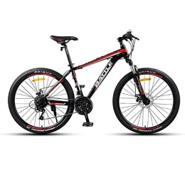 Kays Mountain Bike Kays Mountain Bike, 26”Men / Women MTB Bicycles, Carbon Steel Frame, Dual Disc Brake Front Suspension, 24-speed (Color : Red)