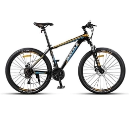 Kays Bike Kays Mountain Bike, 26”Men / Women MTB Bicycles, Carbon Steel Frame, Dual Disc Brake Front Suspension, 24-speed (Color : Yellow)