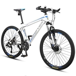 Kays Bike Kays Mountain Bike 26" Unisex Ravine Bike 24 / 27 Speeds Carbon Steel Frame Disc Brake Front Suspension (Color : White, Size : 24speed)
