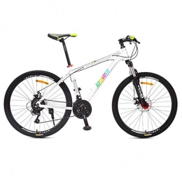 Kays Bike Kays Mountain Bike, 26Aluminium Frame Hardtail Bicycles, Dual Disc Brake And Locking Front Suspension, 27 Speed (Color : White)