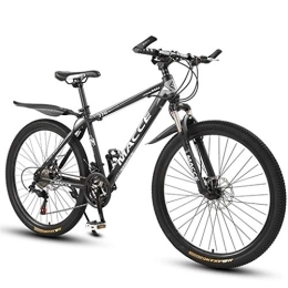 Kays Bike Kays Mountain Bike, 26inch Spoke Wheel, Lightweight Carbon Steel Frame Mountain Bicycles, Double Disc Brake And Front Fork (Color : Black, Size : 21-speed)