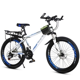Kays Mountain Bike Kays Mountain Bike, 26inch Wheel Carbon Steel Frame Mountain Bicycles, Double Disc Brake And Front Fork (Color : Blue)