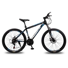 Kays Bike Kays Mountain Bike, Aluminium Alloy Frame Unisex Mountain Bicycles, Double Disc Brake And Front Suspension, 26 Inch Wheel, 21 Speed (Color : Blue)