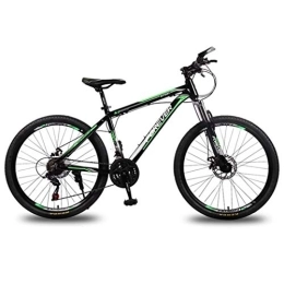 Kays Bike Kays Mountain Bike, Aluminium Alloy Frame Unisex Mountain Bicycles, Double Disc Brake And Front Suspension, 26 Inch Wheel, 21 Speed (Color : Green)