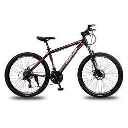 Kays Bike Kays Mountain Bike, Aluminium Alloy Frame Unisex Mountain Bicycles, Double Disc Brake And Front Suspension, 26 Inch Wheel, 21 Speed (Color : Red)