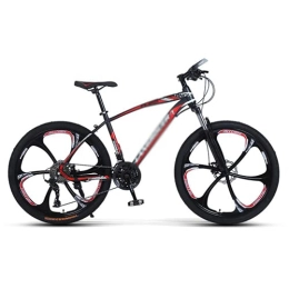 Kays Mountain Bike Kays Mountain Bike Carbon Steel Frame 26 Inch Wheels 21 / 24 / 27 Speed Shifter Dual Disc Brakes Front Suspension Bicycle For Adults Mens Womens(Size:21 Speed, Color:Red)