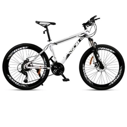 Kays Mountain Bike Kays Mountain Bike, Carbon Steel Frame 26”Mountain Bicycles, Double Disc Brake And Front Fork, 21 / 24 / 27 Speed (Color : Black, Size : 24-speed)