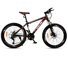 Kays Mountain Bike Kays Mountain Bike, Carbon Steel Frame 26”Mountain Bicycles, Double Disc Brake And Front Fork, 21 / 24 / 27 Speed (Color : Red, Size : 27-speed)