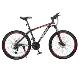 Kays Bike Kays Mountain Bike, Carbon Steel Frame Men / Women Hard-tail Bicycles, Dual Disc Brake And Front Fork, 26 Inch Spoke Wheel (Color : Red, Size : 27-speed)