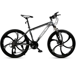 Kays Mountain Bike Kays Mountain Bike, Hardtail Mountain Bicycle, 26 Inch Wheels, Dual Disc Brake And Front Suspension Fork (Color : Silver, Size : 21-speed)