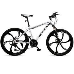 Kays Bike Kays Mountain Bike, Hardtail Mountain Bicycle, 26 Inch Wheels, Dual Disc Brake And Front Suspension Fork (Color : White, Size : 21-speed)