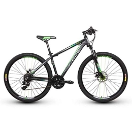 Kays Mountain Bike Kays Mountain Bike, Men / Women Aluminium Alloy Frame Bicycles, Double Disc Brake And Front Suspension, 27.5 Inch Wheel, 24 Speed (Color : Green)