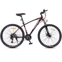 Kays Mountain Bike Kays Mountain Bike, Men / Women MTB Bicycles, Carbon Steel Frame, Front Suspension Dual Disc Brake, 26 / 27 Inch Wheels, 24 Speed (Color : Red, Size : 27.5inch)