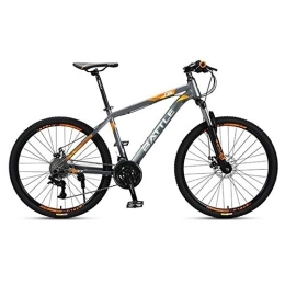 Kays Bike Kays Mountain Bike, Unisex Hard-tail Bicycles, Aluminium Alloy Frame, Dual Disc Brake Front Suspension, 26 Inch Spoke Wheel, 27 Speed (Color : Gray)