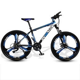 Kays Mountain Bike Kays Mountain Bike, Unisex Hardtail Mountain Bicycles, Carbon Steel Frame, 26 Inch Wheel, Dual Disc Brake Front Suspension (Color : Black+Blue, Size : 21 Speed)