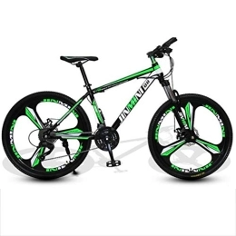 Kays Mountain Bike Kays Mountain Bike, Unisex Hardtail Mountain Bicycles, Carbon Steel Frame, 26 Inch Wheel, Dual Disc Brake Front Suspension (Color : Black+Green, Size : 27 Speed)