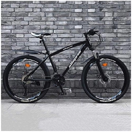 KEMANDUO Mountain Bike KEMANDUO 26"mountain bike double shock rigid adult men and women, high-carbon double disc brakes bicycle spokes London Ultimate Black Mountain Bike, 30speed