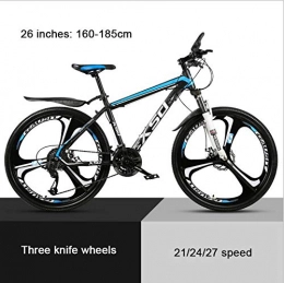 KEMANDUO Mountain Bike KEMANDUO 26"mountain bike shock absorber dark blue top with Mito wheel, high carbon hard mountain bike, adjustable seats, 21 / 24 / 27-speed, 21speed