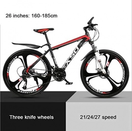 KEMANDUO Mountain Bike KEMANDUO 26"mountain bike shock absorber dark red top with Mito wheel, high carbon hard mountain bike, adjustable seats, 21 / 24 / 27-speed, 27speed