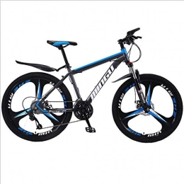KEMANDUO Mountain Bike KEMANDUO Mountain bike, blue Mito double wheel frame bicycle disc brake hard and adjust the seat, mountain bike speed 26 inches 21 / 24 / 27 / 30, 24 speed