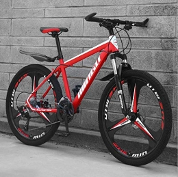KEMANDUO Mountain Bike KEMANDUO Mountain bike, red Mito double wheel frame bicycle disc brake hard and adjust the seat, mountain bike speed 26 inches 21 / 24 / 27 / 30, 24 speed