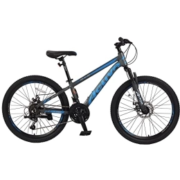 Kiddove Bike Kiddove Mountain Bike, 24 inch Wheels Bicycle for Mens / Womens, 21 Speed MTB Frame Bicycle Front Suspension, Disc Brakes, Adjustable Seats. (Blue)