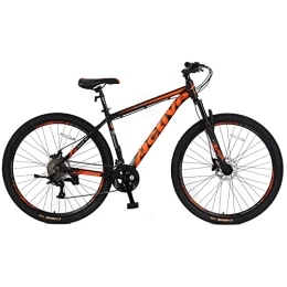 Kiddove Bike Kiddove Mountain Bike, 29 inch Wheels Bicycle for Mens / Womens, 18 Speed, Disc Brakes, Adjustable seats, Multiple Colours. (Black orange)