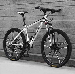 Generic Mountain Bike Kids' Bikes Dual Suspension Mountain Bikes High-carbon Steel MTB Bicycle 26 Inch Wheel Dual Disc Brakes Sports Leisure (Color : Black red Size : 24 speed)-21_speed_White_Black