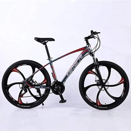 KP&CC Bike KP&CC 6 cutter Wheels Mountain Bike Adult Student Off-road Vehicle, Streamlined Frame, Shock-absorbing Ultralight for Men and Women, Red