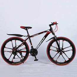 KUKU Bike KUKU Mountain Bike 26-Inch, 21-Speed Aluminum Alloy Mountain Bike, Full Suspension Mountain Bike, Outdoor Bike, Suitable for Sports And Cycling Enthusiasts, Black