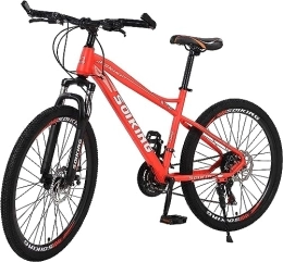 KURKUR Mountain Bike KURKUR Mountain Bike, Mountain Bike 21-Speed Full Suspension 26-inch Mountain Bike Front Derailleur High-Performance Riding Steel Road Outroad Mountain Bikes