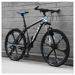 KXDLR Mountain Bike KXDLR 21 Speed Mountain Bike 26 Inches 6-Spoke Wheel Front Suspension Dual Disc Brake MTB Bicycle, Black