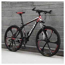 KXDLR Bike KXDLR 21 Speed Mountain Bike 26 Inches 6-Spoke Wheel Front Suspension Dual Disc Brake MTB Bicycle, Red
