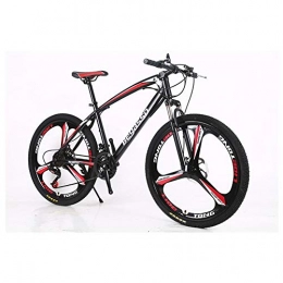 KXDLR Mountain Bike KXDLR 26" Mountain Bicycle with Suspension Fork 21-30 Speeds Mountain Bike with Disc Brake, Lightweight High-Carbon Steel Frame, Black, 27 Speed