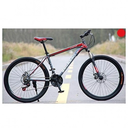KXDLR Bike KXDLR 26" Mountain Bike Unisex 21-30 Speeds Mountain Bike, High-Carbon Steel Frame, Trigger Shift, Red, 21 Speed