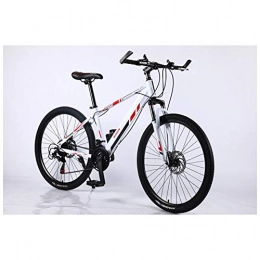 KXDLR Bike KXDLR Aluminum 26" Mountain Bike with Dual Disc-Brake 21-30 Speeds Drivetrain, 4 Colors for Men And Women, White, 21 Speed