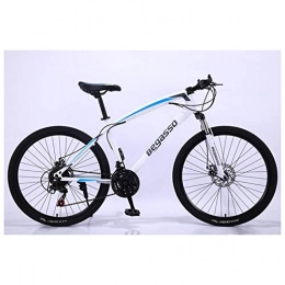 KXDLR Bike KXDLR Mountain Bike 24 Speeds Mens Hard-Tail Mountain Bike 26" Tire And 17 Inch Frame Fork Suspension with Lockout Bicycle Mechanical Dual Disc Brake, White, 21 Speed