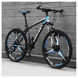 KXDLR Bike KXDLR Mountain Bike 26 Inches, 3 Spoke Wheels with Dual Disc Brakes, Front Suspension Folding Bike 27 Speed MTB Bicycle, Black