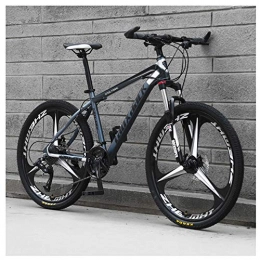 KXDLR Mountain Bike KXDLR Mountain Bike 26 Inches, 3 Spoke Wheels with Dual Disc Brakes, Front Suspension Folding Bike 27 Speed MTB Bicycle, Gray