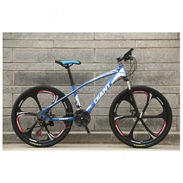 KXDLR Bike KXDLR Mountain Bike Bikes, Featuring 6 Spoke 21-30 Speeds Double Disc Brake Full Suspension Anti-Slip 26 Inch Bicycles, Blue, 30 Speed