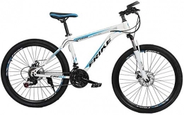 Kytwn Mountain Bike Kytwn Mountain Bike, Road Bicycle, Hard Tail Bike, 26 Inch Bike, Carbon Steel Adult Bike, 21 / 24 / 27 Speed Bike, Colourful Bicycle (Color : White blue, Size : 21 speed)