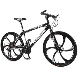 L&WB Bike L&WB Mountain Bike, 26"Mountain Bikes Carbon Steel Ravine Bike with Oneness Wheel Double Disc Brake Front Spring 21 24 27 Speeds, Black, 26 inch 24 speed