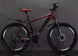 LaKoos Bike LaKoos Hard tail mountain bike 26 / 24 inch dual shock absorber dual disc brake men and women adult youth aluminum alloy variable speed off-road sports car-red_24_inch