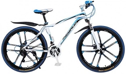 LAMTON Bike LAMTON 26-Inch Mountain Bike Dual Suspension Bike ATV Slip Disc Brakes Bicycle Outing Adult Students Travel To School Car (Color : Blue White 02, Size : 21 speed)