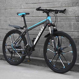 Langlin Mountain Bike Langlin 26 Inch Mountain Bike Bicycle for Adult Teen Shock-absorbing Offroad Bike with Front Suspension, Spring Fork, Adjustable Seat, High-carbon Steel Frame, 04, 26 inch 21 speed