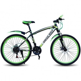 laonie Mountain Bike laonie Mountain bike adult variable speed men's and women's 26 inch off-road racing light student gift bicycle-Black green_26 inches x 17 inches