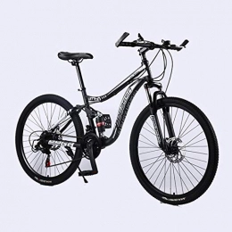 laonie Mountain Bike Variable Speed Bicycle 24/26 inch Adult Bike Male and Female Students Bicycle Double Disc Brake Mountain Bike-Black_24 inch