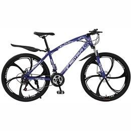 LapooH Mountain Bike LapooH 26 Inch Mountain Bike for Men Women, Lightweight Aluminum Alloy Full Frame, 21 / 24 / 27 Speed Gears with Double Suspension and Disc Brakes, Blue, 24 speed