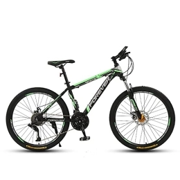 LapooH Bike LapooH 26 Inch Mountain Bikes, 21 / 24 / 27 / 30Speed High-carbon Steel Mountain Bike, Mountain Bicycle Suspension Adjustable Seat Outroad Bicycles, Green, 21 speed